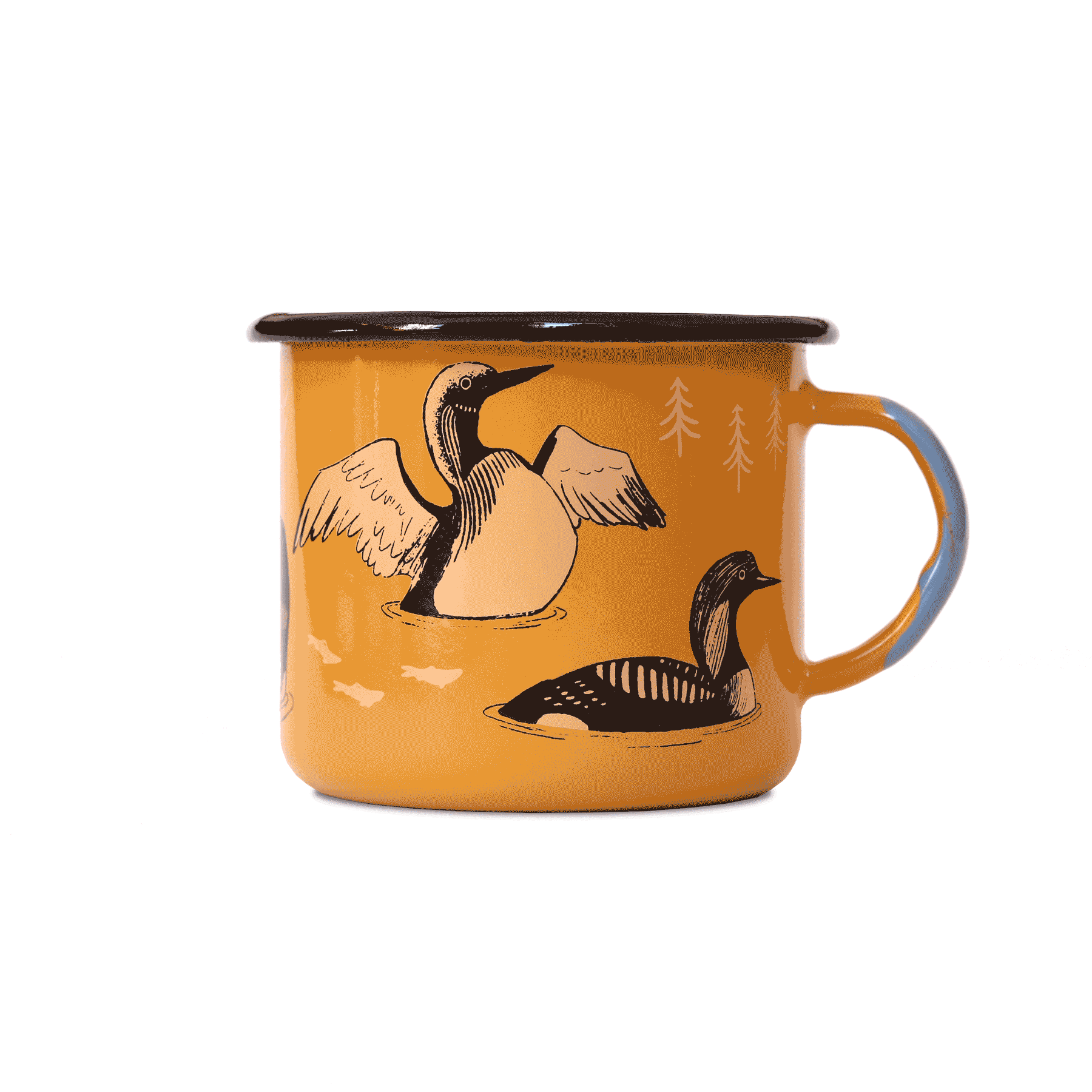 Loons of North America Large Enamelware Mug