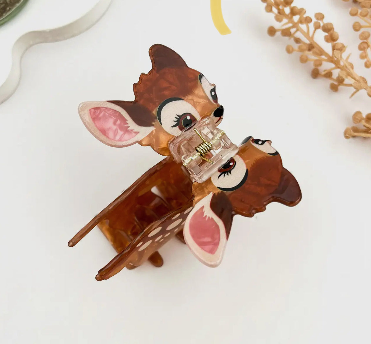 Calm Deer Animal Printed Hair Claw Clip