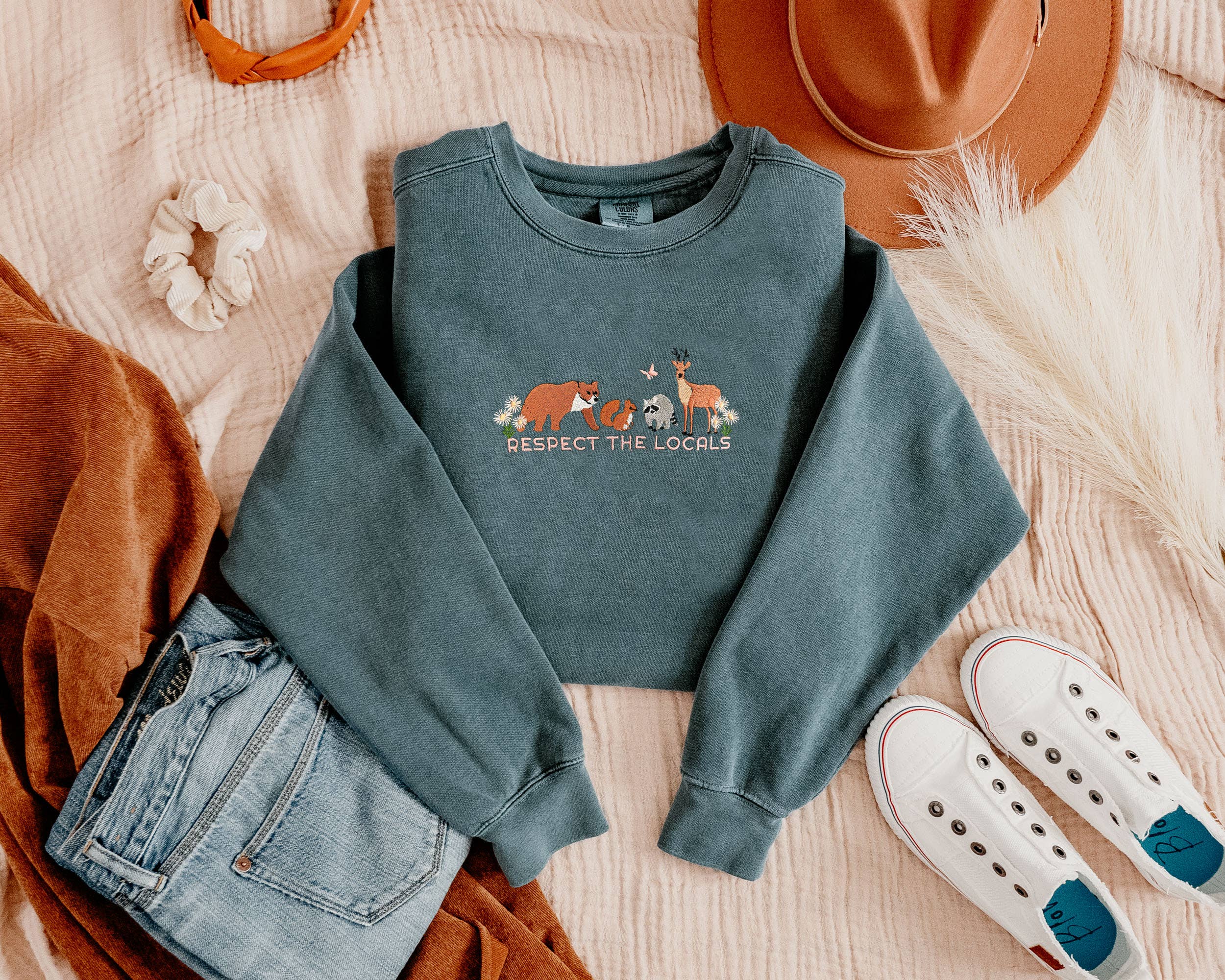 Respect Local Wildlife Embroidered Sweatshirt