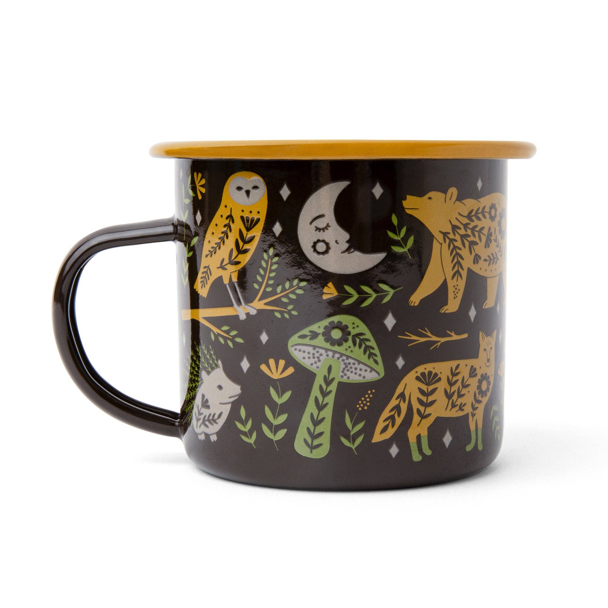 Enamelware Coffee & Camp Mug | Woodland Friends | 16 Oz