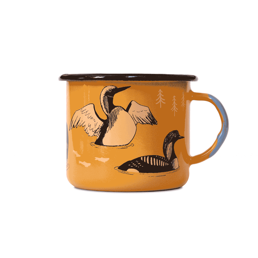 Loons of North America Large Enamelware Mug