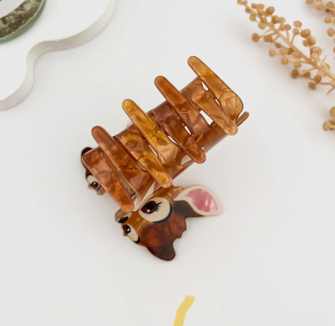 Calm Deer Animal Printed Hair Claw Clip
