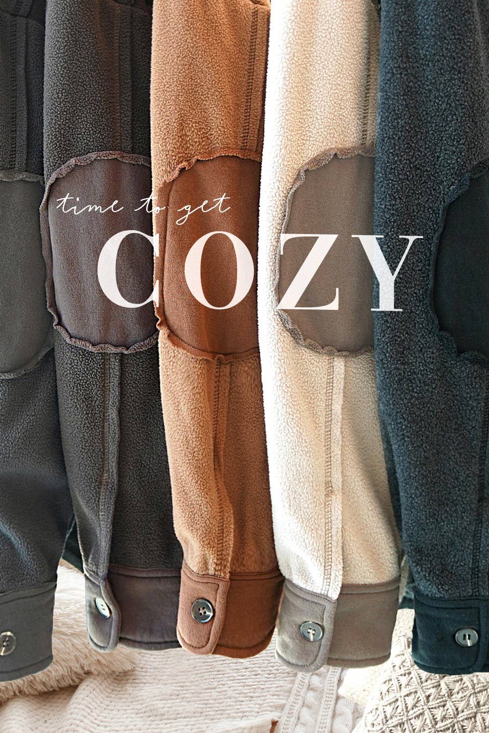 JKT1711-Soft Brushed Button Down Long Sleeve Fleece Shacket