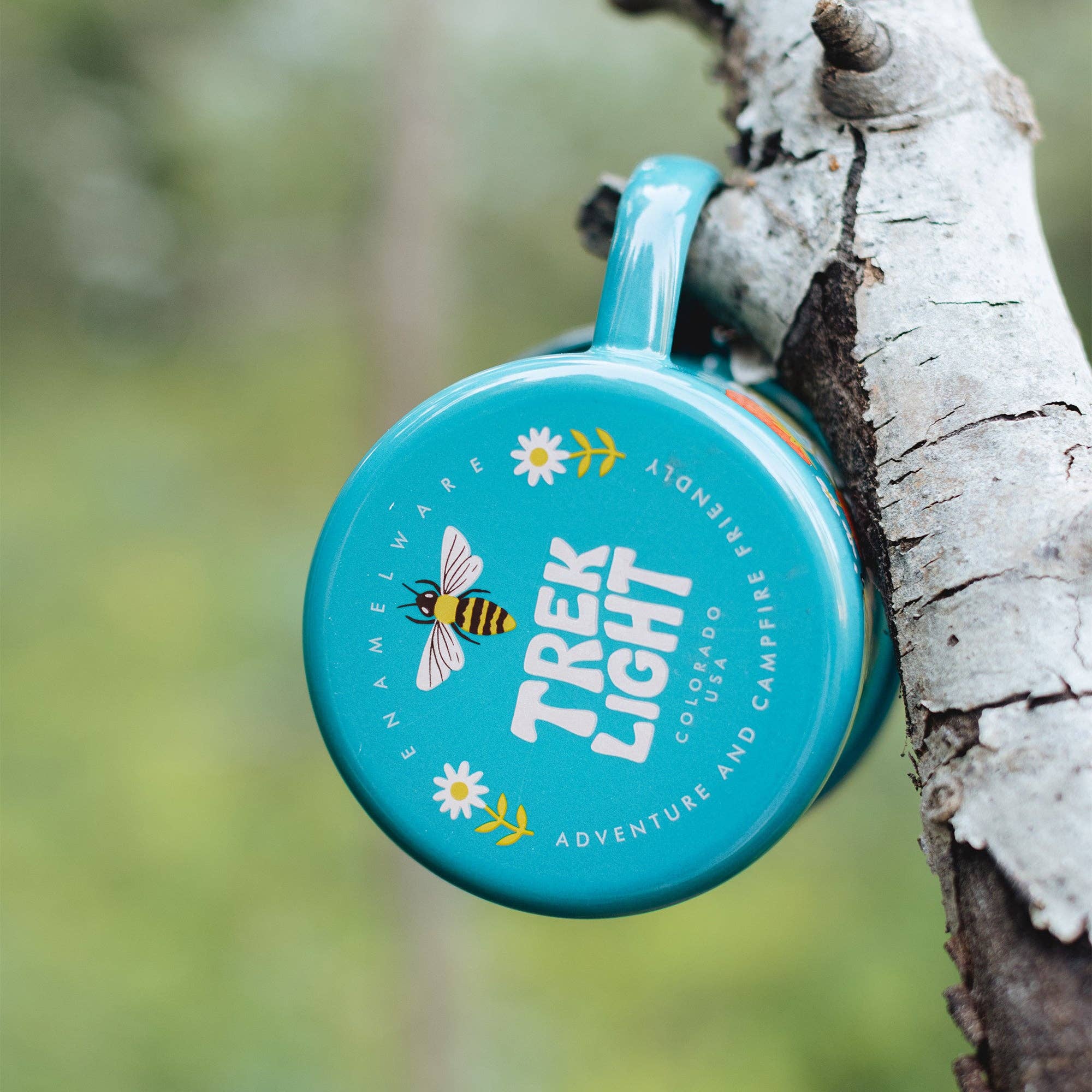 Enamelware Coffee & Camp Mug | Garden Buzz | 16 oz