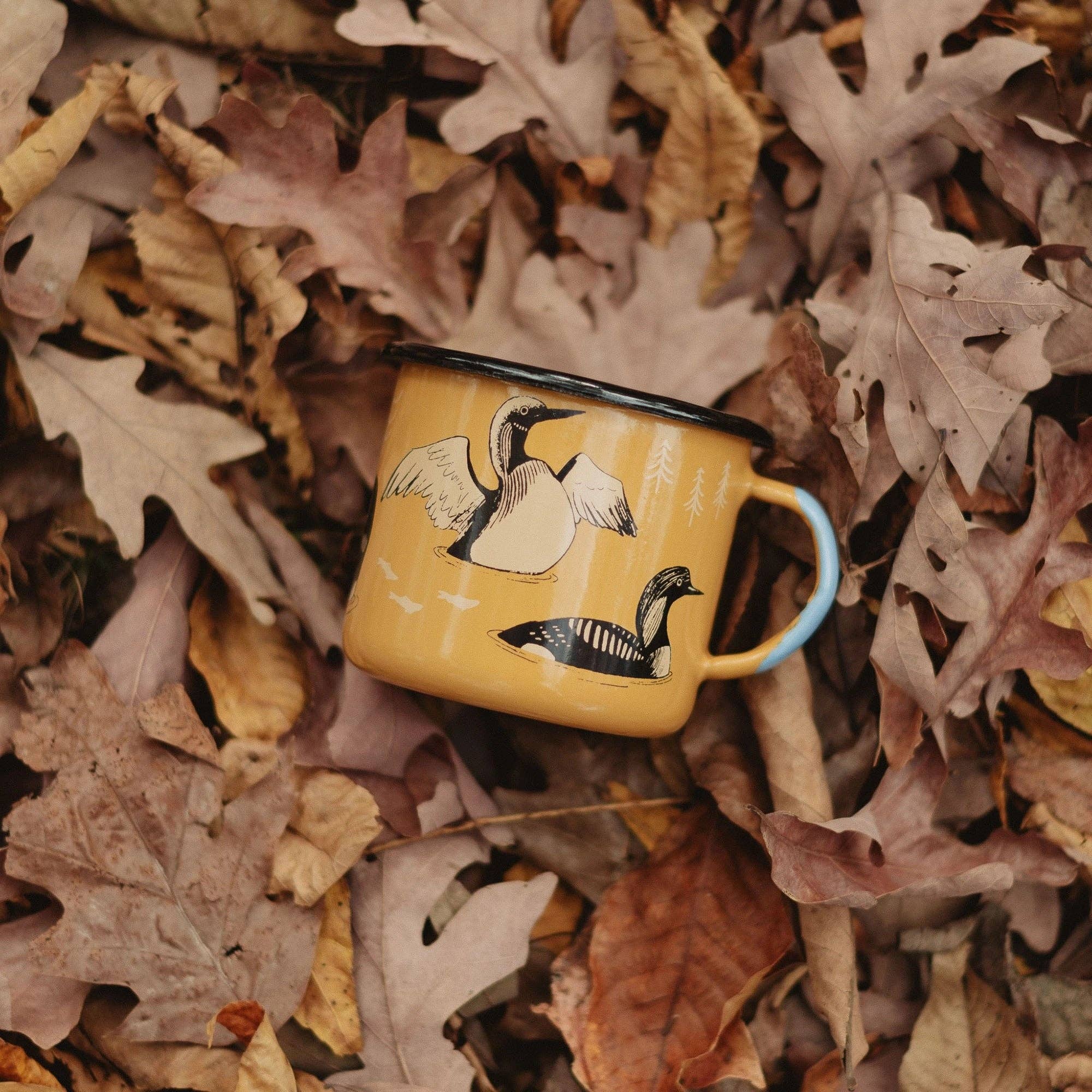 Loons of North America Large Enamelware Mug