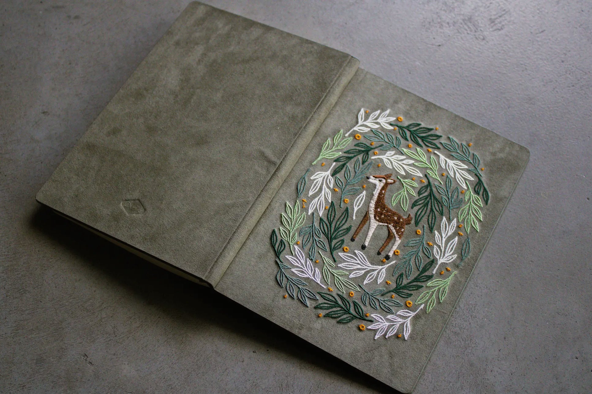Deer Embroidered Journal