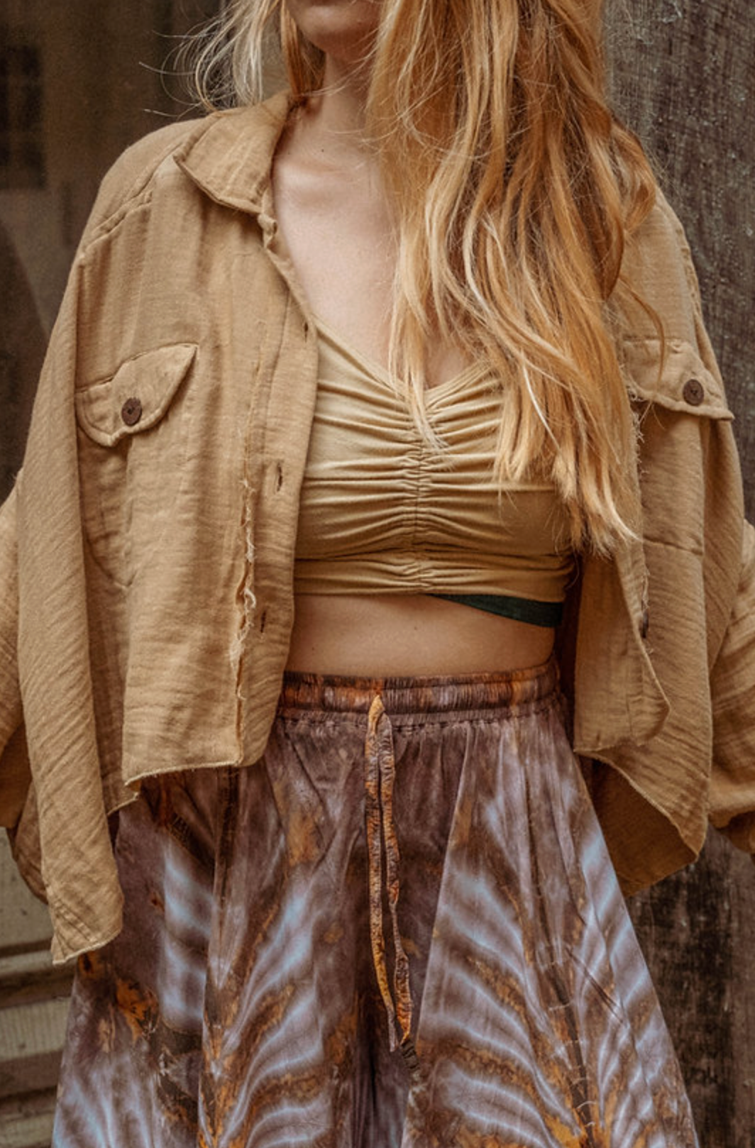 Organic Cotton Bamboo Crop Shacket