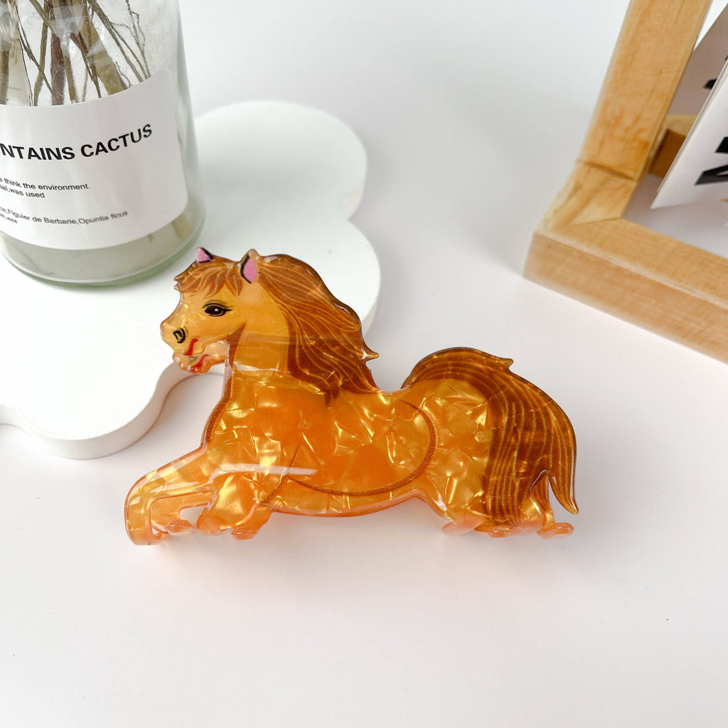 Squirrel Pony Leaf Bush Hair Clip