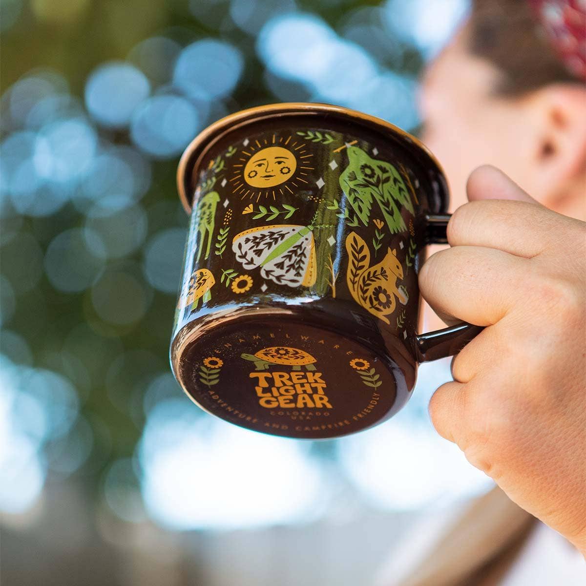 Enamelware Coffee & Camp Mug | Woodland Friends | 16 Oz
