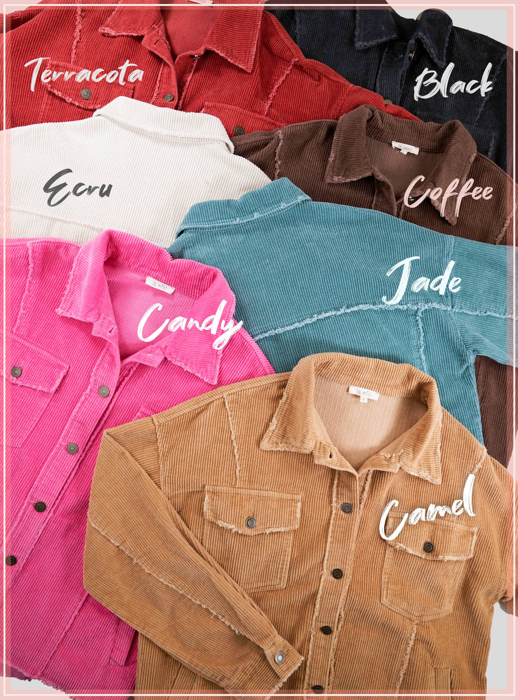 JKT1782-Washed Corduroy Oversized Button Down Jacket
