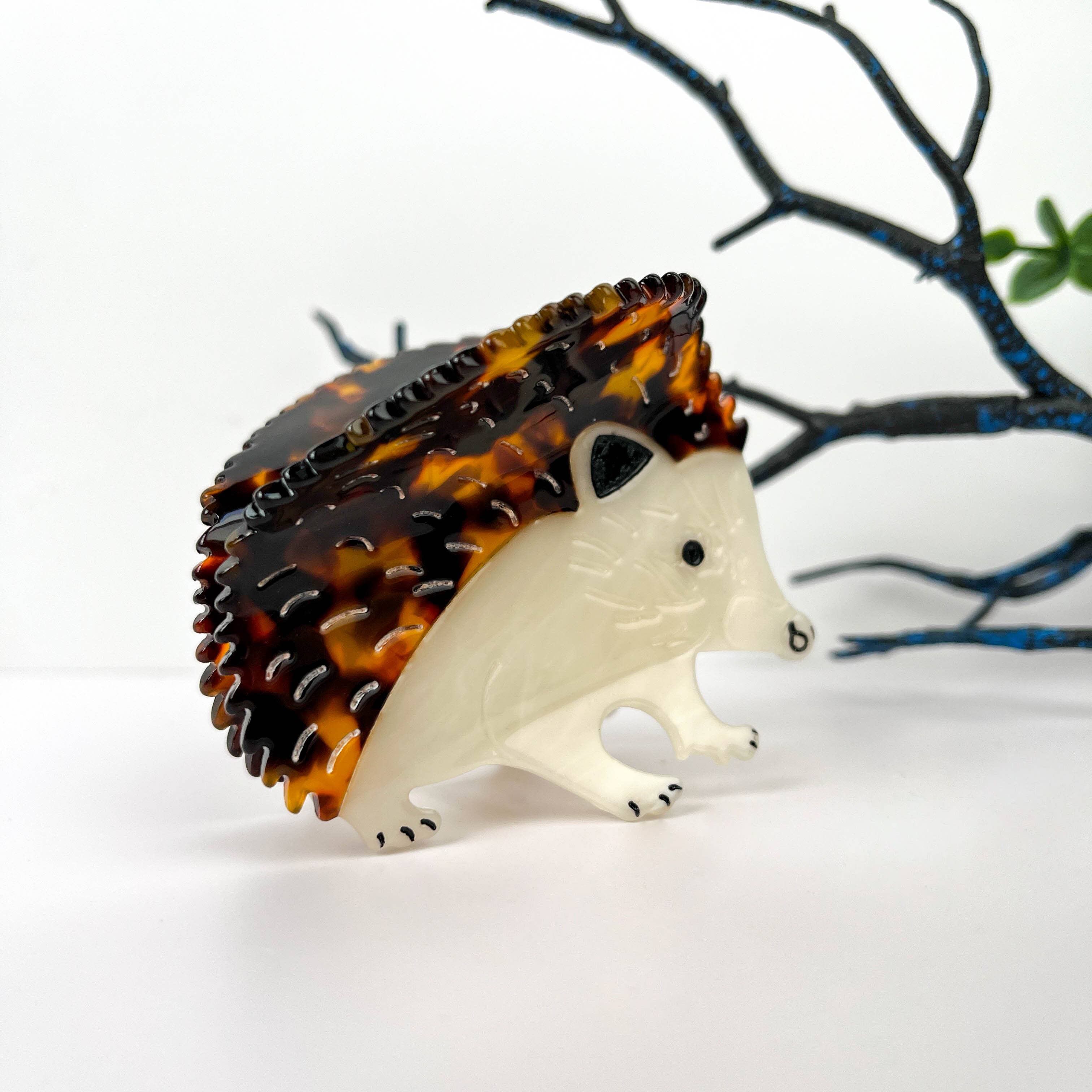Spiky Hedgehog Acetate Animal Hair Claw Clip