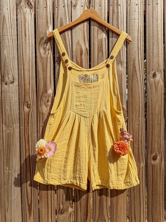 Ranger Embroidered Shortalls Organic Cotton Bamboo